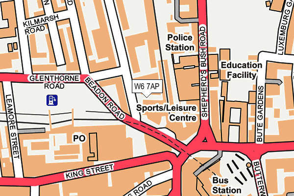 W6 7AP map - OS OpenMap – Local (Ordnance Survey) W6 7AP map - OS OpenMap – Local (Ordnance Survey)