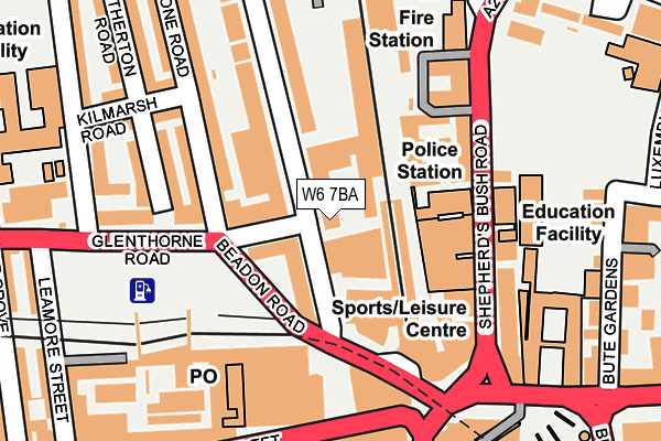 W6 7BA map - OS OpenMap – Local (Ordnance Survey) W6 7BA map - OS OpenMap – Local (Ordnance Survey)