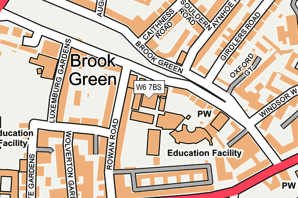 W6 7BS map - OS OpenMap – Local (Ordnance Survey) W6 7BS map - OS OpenMap – Local (Ordnance Survey)