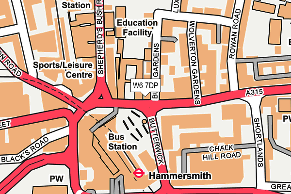 W6 7DP map - OS OpenMap – Local (Ordnance Survey) W6 7DP map - OS OpenMap – Local (Ordnance Survey)