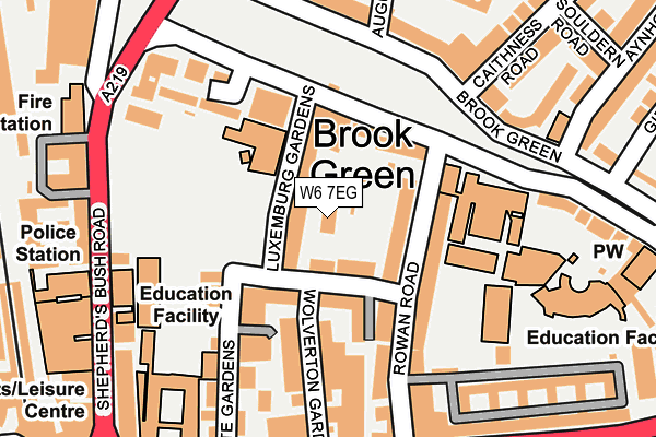 W6 7EG map - OS OpenMap – Local (Ordnance Survey) W6 7EG map - OS OpenMap – Local (Ordnance Survey)