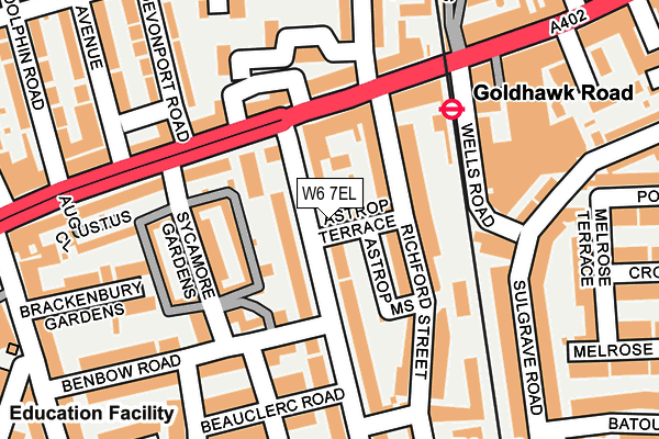 W6 7EL map - OS OpenMap – Local (Ordnance Survey) W6 7EL map - OS OpenMap – Local (Ordnance Survey)