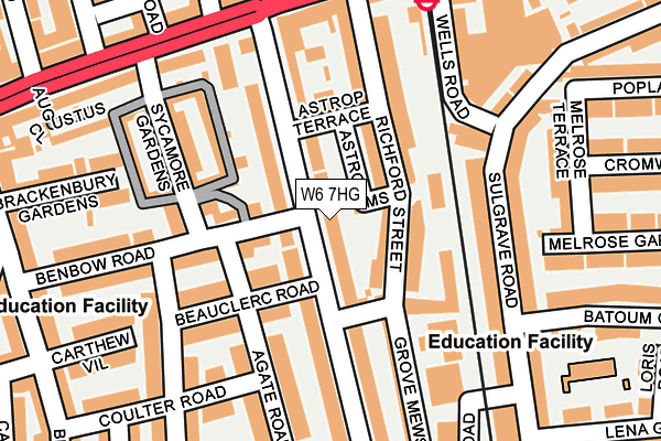 W6 7HG map - OS OpenMap – Local (Ordnance Survey) W6 7HG map - OS OpenMap – Local (Ordnance Survey)