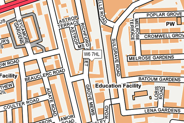 W6 7HL map - OS OpenMap – Local (Ordnance Survey) W6 7HL map - OS OpenMap – Local (Ordnance Survey)