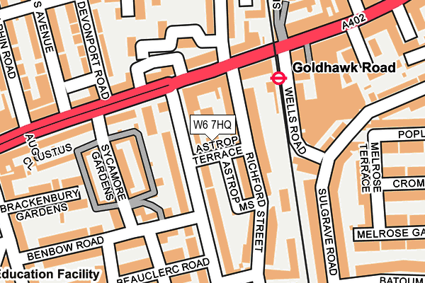 W6 7HQ map - OS OpenMap – Local (Ordnance Survey) W6 7HQ map - OS OpenMap – Local (Ordnance Survey)