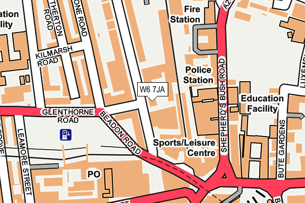W6 7JA map - OS OpenMap – Local (Ordnance Survey) W6 7JA map - OS OpenMap – Local (Ordnance Survey)