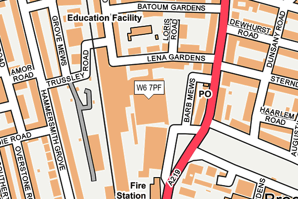 W6 7PF map - OS OpenMap – Local (Ordnance Survey) W6 7PF map - OS OpenMap – Local (Ordnance Survey)