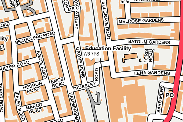 W6 7PS map - OS OpenMap – Local (Ordnance Survey) W6 7PS map - OS OpenMap – Local (Ordnance Survey)