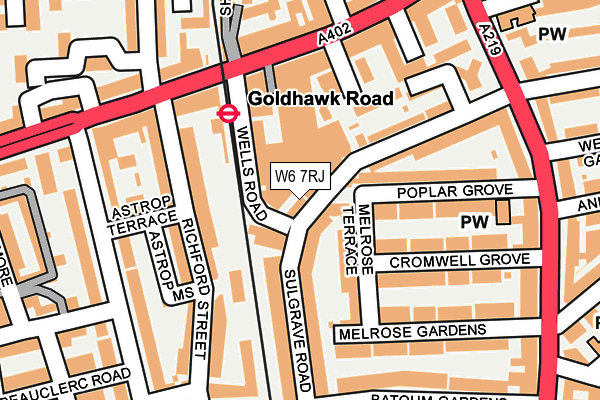 W6 7RJ map - OS OpenMap – Local (Ordnance Survey) W6 7RJ map - OS OpenMap – Local (Ordnance Survey)