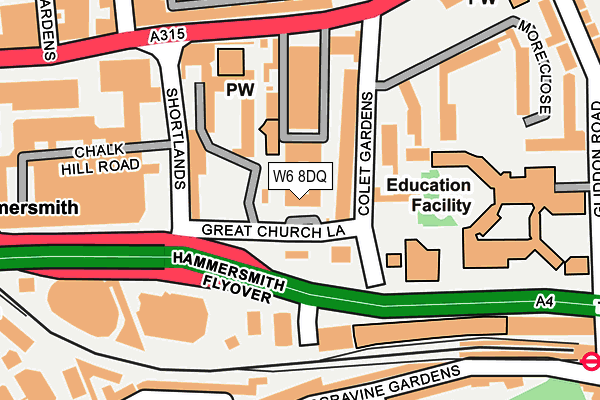 W6 8DQ map - OS OpenMap – Local (Ordnance Survey) W6 8DQ map - OS OpenMap – Local (Ordnance Survey)