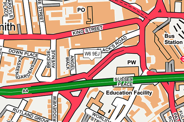 W6 9EJ map - OS OpenMap – Local (Ordnance Survey) W6 9EJ map - OS OpenMap – Local (Ordnance Survey)