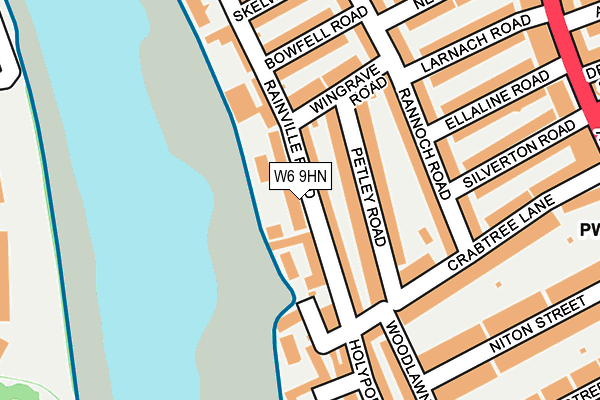 W6 9HN map - OS OpenMap – Local (Ordnance Survey) W6 9HN map - OS OpenMap – Local (Ordnance Survey)