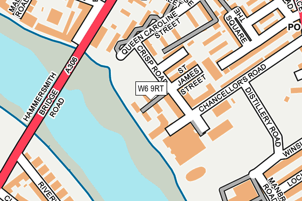 W6 9RT map - OS OpenMap – Local (Ordnance Survey) W6 9RT map - OS OpenMap – Local (Ordnance Survey)