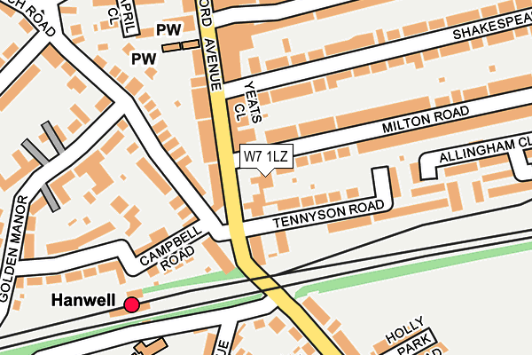 W7 1LZ map - OS OpenMap – Local (Ordnance Survey) W7 1LZ map - OS OpenMap – Local (Ordnance Survey)