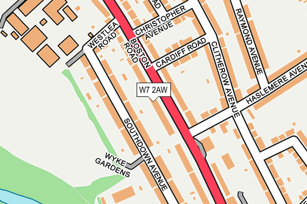 W7 2AW map - OS OpenMap – Local (Ordnance Survey) W7 2AW map - OS OpenMap – Local (Ordnance Survey)