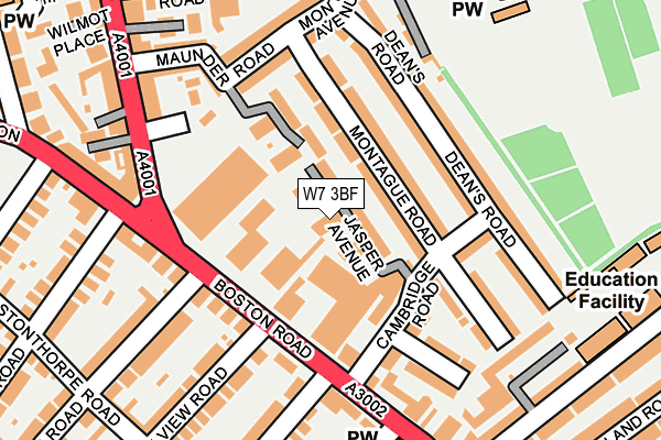 W7 3BF map - OS OpenMap – Local (Ordnance Survey) W7 3BF map - OS OpenMap – Local (Ordnance Survey)