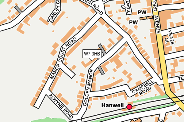 W7 3HB map - OS OpenMap – Local (Ordnance Survey)