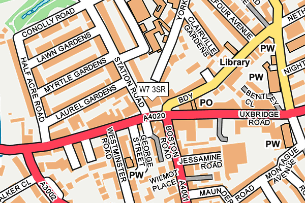 W7 3SR map - OS OpenMap – Local (Ordnance Survey) W7 3SR map - OS OpenMap – Local (Ordnance Survey)