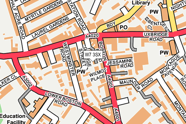 W7 3SX map - OS OpenMap – Local (Ordnance Survey) W7 3SX map - OS OpenMap – Local (Ordnance Survey)