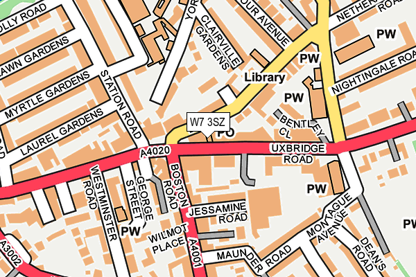 W7 3SZ map - OS OpenMap – Local (Ordnance Survey) W7 3SZ map - OS OpenMap – Local (Ordnance Survey)