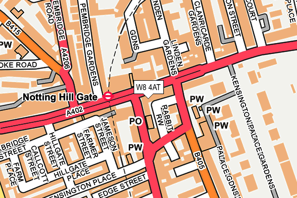 W8 4AT map - OS OpenMap – Local (Ordnance Survey) W8 4AT map - OS OpenMap – Local (Ordnance Survey)