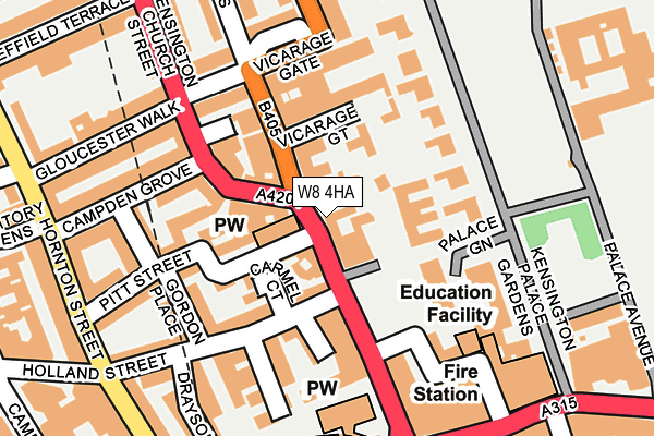 W8 4HA map - OS OpenMap – Local (Ordnance Survey) W8 4HA map - OS OpenMap – Local (Ordnance Survey)