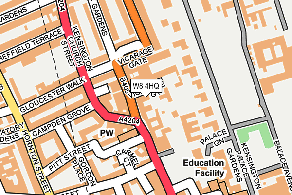 W8 4HQ map - OS OpenMap – Local (Ordnance Survey) W8 4HQ map - OS OpenMap – Local (Ordnance Survey)