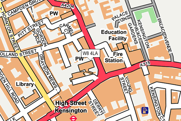 W8 4LA map - OS OpenMap – Local (Ordnance Survey) W8 4LA map - OS OpenMap – Local (Ordnance Survey)