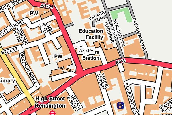W8 4PE map - OS OpenMap – Local (Ordnance Survey) W8 4PE map - OS OpenMap – Local (Ordnance Survey)