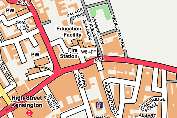 W8 4PF map - OS OpenMap – Local (Ordnance Survey) W8 4PF map - OS OpenMap – Local (Ordnance Survey)