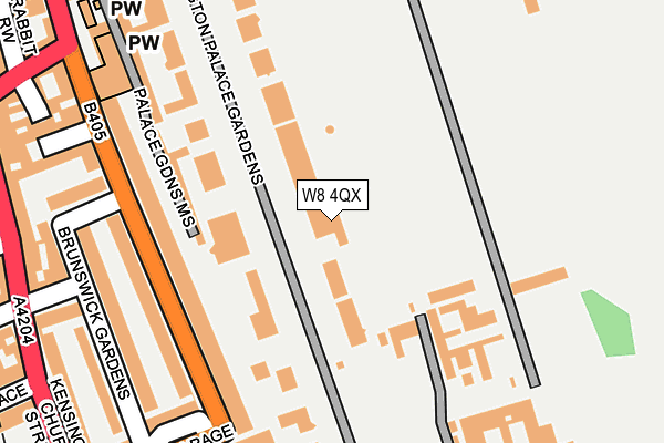 W8 4QX map - OS OpenMap – Local (Ordnance Survey) W8 4QX map - OS OpenMap – Local (Ordnance Survey)