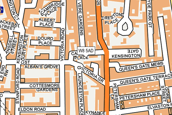 W8 5AD map - OS OpenMap – Local (Ordnance Survey)