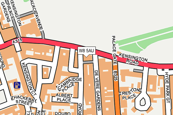 W8 5AU map - OS OpenMap – Local (Ordnance Survey) W8 5AU map - OS OpenMap – Local (Ordnance Survey)
