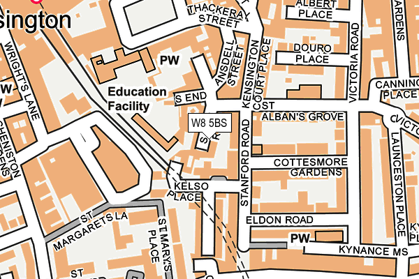 W8 5BS map - OS OpenMap – Local (Ordnance Survey) W8 5BS map - OS OpenMap – Local (Ordnance Survey)