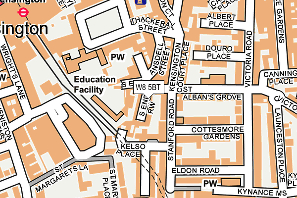 W8 5BT map - OS OpenMap – Local (Ordnance Survey) W8 5BT map - OS OpenMap – Local (Ordnance Survey)