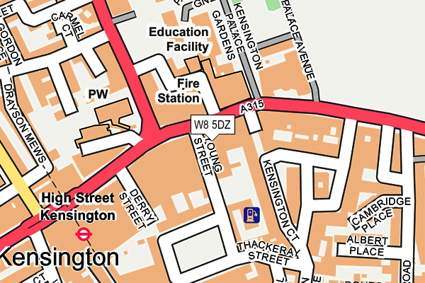 W8 5DZ map - OS OpenMap – Local (Ordnance Survey) W8 5DZ map - OS OpenMap – Local (Ordnance Survey)