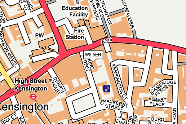 W8 5EH map - OS OpenMap – Local (Ordnance Survey) W8 5EH map - OS OpenMap – Local (Ordnance Survey)