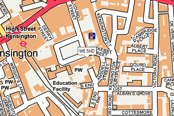 W8 5HD map - OS OpenMap – Local (Ordnance Survey) W8 5HD map - OS OpenMap – Local (Ordnance Survey)
