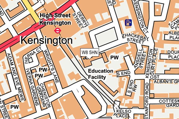 W8 5HN map - OS OpenMap – Local (Ordnance Survey) W8 5HN map - OS OpenMap – Local (Ordnance Survey)