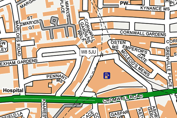 W8 5JU map - OS OpenMap – Local (Ordnance Survey) W8 5JU map - OS OpenMap – Local (Ordnance Survey)