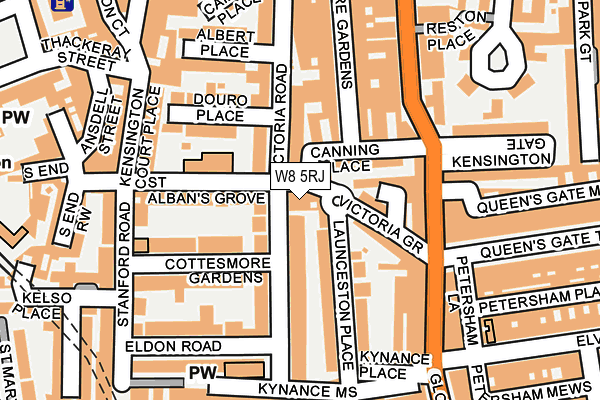 W8 5RJ map - OS OpenMap – Local (Ordnance Survey) W8 5RJ map - OS OpenMap – Local (Ordnance Survey)