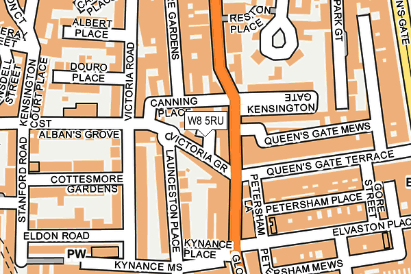 W8 5RU map - OS OpenMap – Local (Ordnance Survey) W8 5RU map - OS OpenMap – Local (Ordnance Survey)