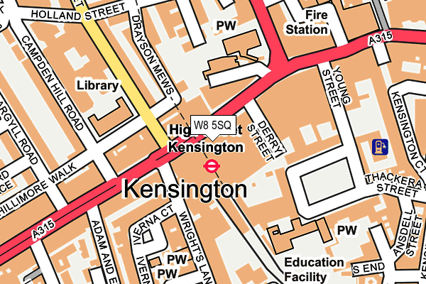 W8 5SQ map - OS OpenMap – Local (Ordnance Survey) W8 5SQ map - OS OpenMap – Local (Ordnance Survey)