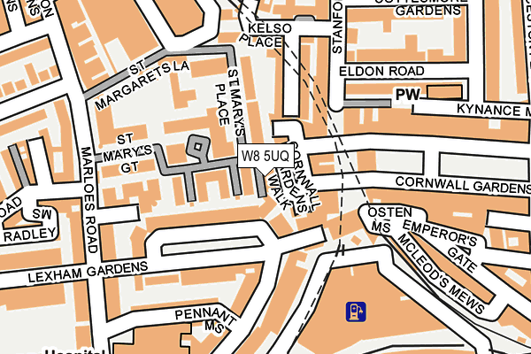 W8 5UQ map - OS OpenMap – Local (Ordnance Survey) W8 5UQ map - OS OpenMap – Local (Ordnance Survey)