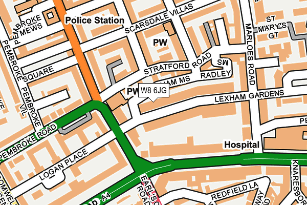 W8 6JG map - OS OpenMap – Local (Ordnance Survey) W8 6JG map - OS OpenMap – Local (Ordnance Survey)