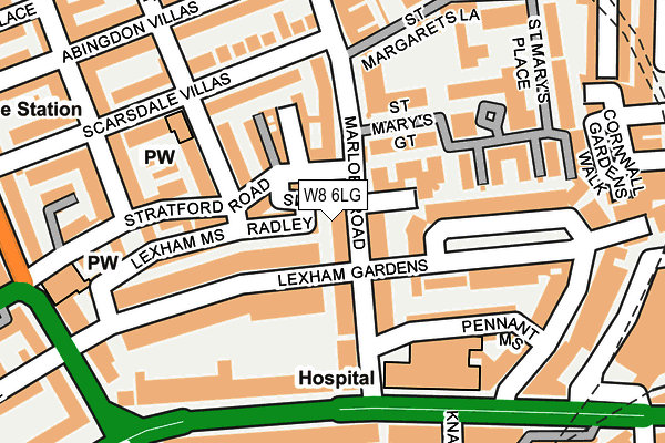 W8 6LG map - OS OpenMap – Local (Ordnance Survey) W8 6LG map - OS OpenMap – Local (Ordnance Survey)
