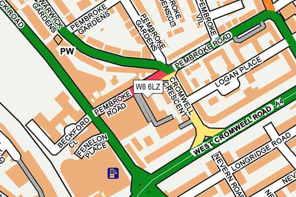 W8 6LZ map - OS OpenMap – Local (Ordnance Survey) W8 6LZ map - OS OpenMap – Local (Ordnance Survey)
