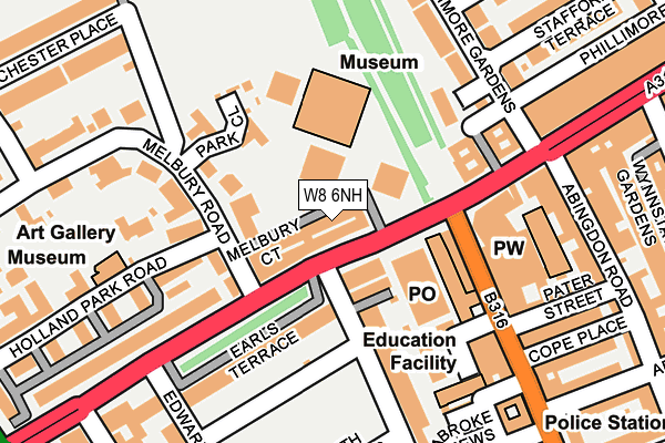 W8 6NH map - OS OpenMap – Local (Ordnance Survey) W8 6NH map - OS OpenMap – Local (Ordnance Survey)