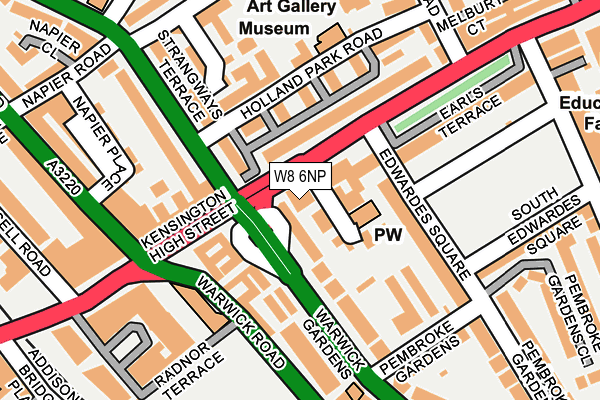 W8 6NP map - OS OpenMap – Local (Ordnance Survey) W8 6NP map - OS OpenMap – Local (Ordnance Survey)