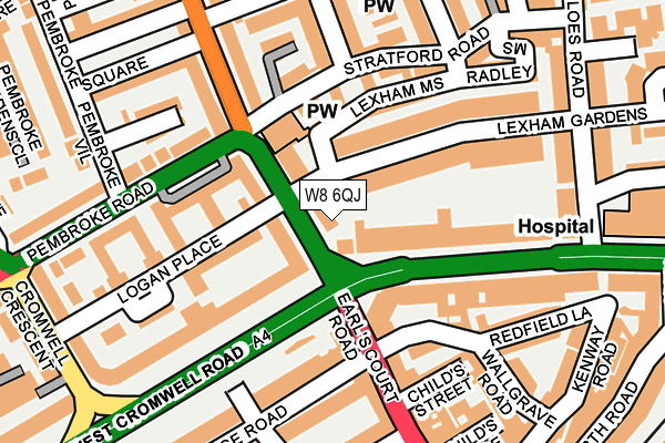 W8 6QJ map - OS OpenMap – Local (Ordnance Survey) W8 6QJ map - OS OpenMap – Local (Ordnance Survey)